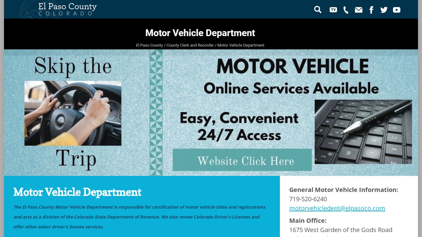 Motor Vehicle Department - El Paso County Clerk and Recorder